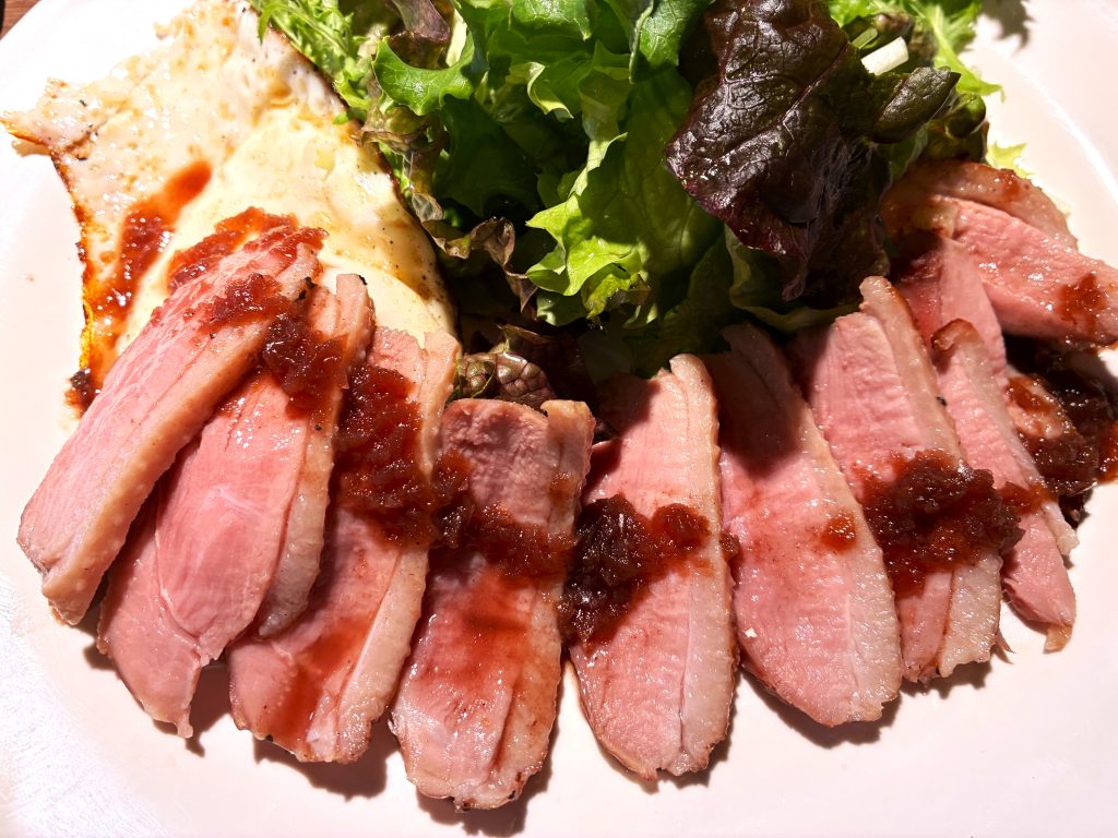 合鴨のロースト　シャリアピンソース